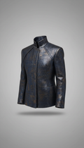 Metallic-Finish Statement Jacket